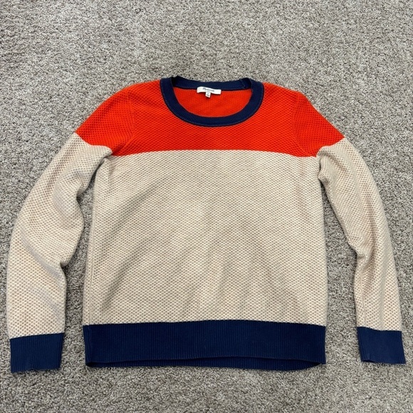 Madewell color block waffle knit sweater small - Picture 1 of 5